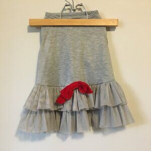 Doggy Ballet Suit With Tulle Skirt and Red Bow